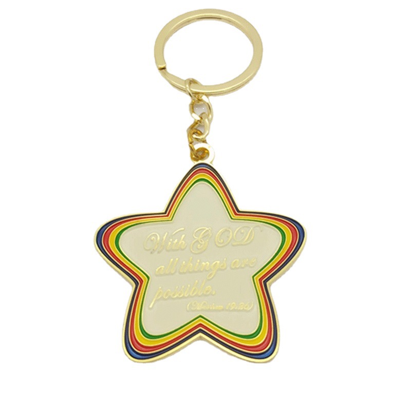 Metal Key Pendants Production Character Keychain Company Logo Personality Paint Enamel Small Pendant Order