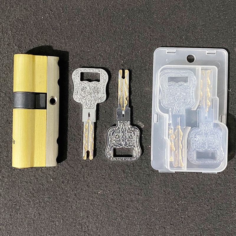 c级防盗门锁芯全铜双面叶片 纯铜防盗铜锁芯铜钥匙
