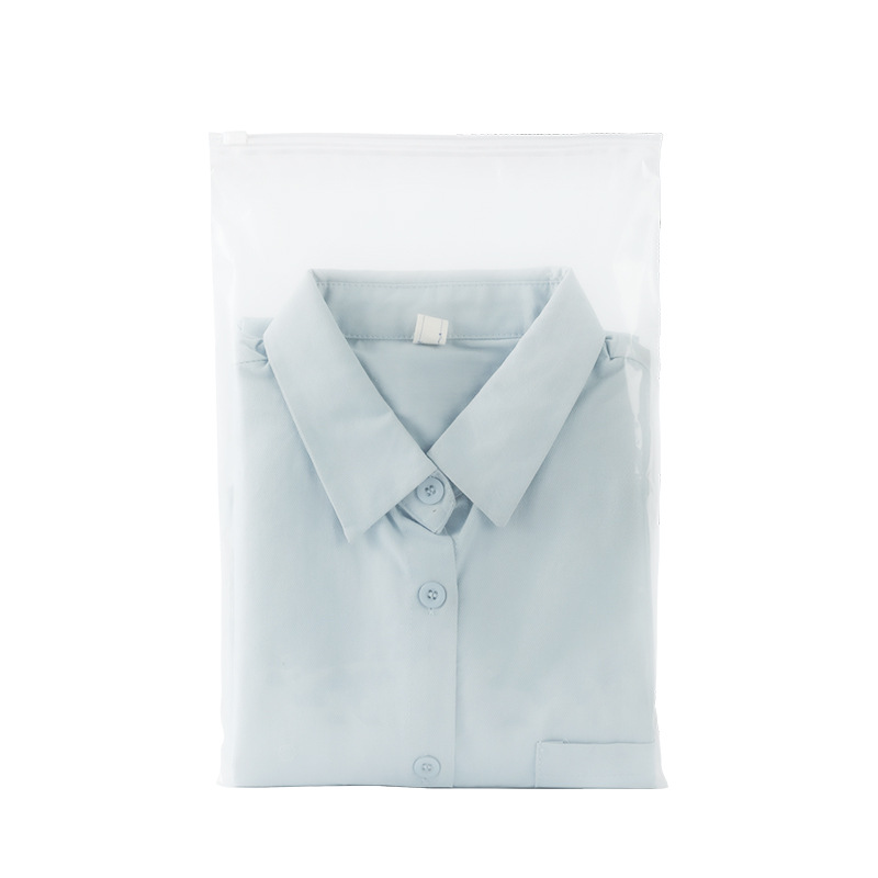 Frosted Zipper Bag PE Transparent Socks Ziplock Bag Wholesale Underwear Clothes Packaging Bag Plastic Clothing Zipper Bag
