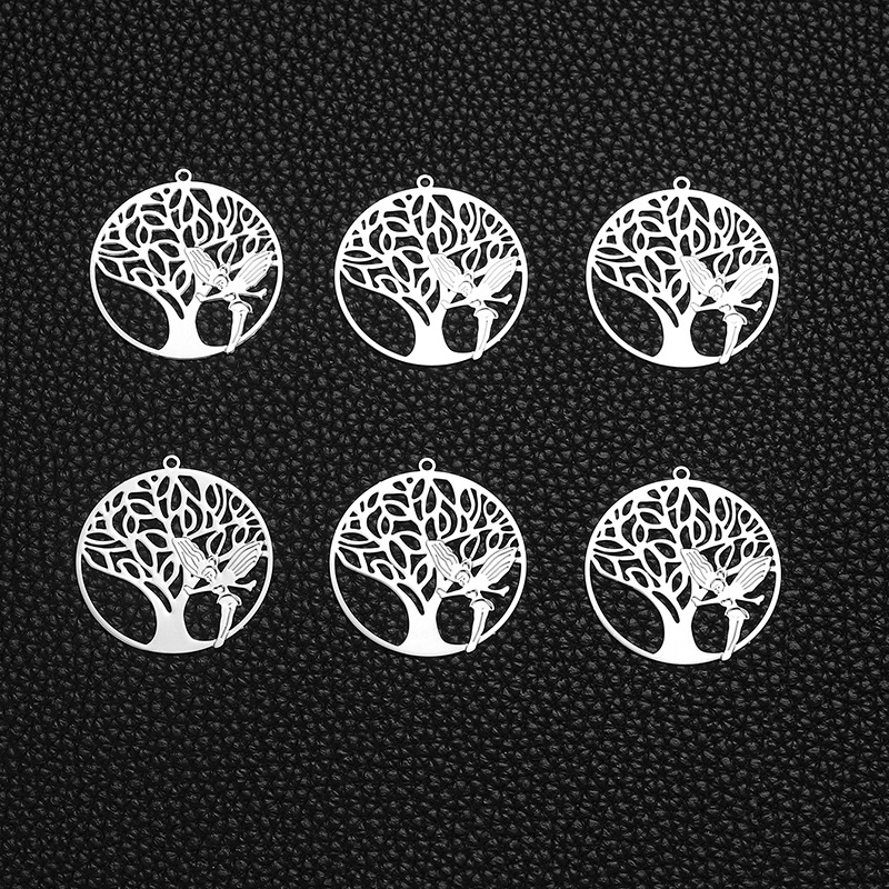 新款仙女生命之树耳环女欧美气质新潮简约几何镂空铜制设计感耳饰