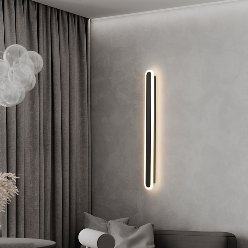 极简led线条灯长条一字创意客厅背景墙床头氛围灯壁灯个性卧室灯