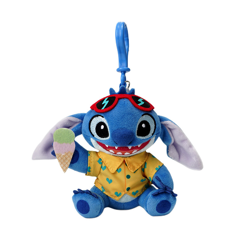 Genuine Disney Doll Stitch Doll Strawberry Bear Plush Toy Story Ornaments Lovely Bag Pendant