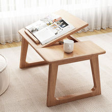 La飘窗小桌子可折叠实木电脑桌榻榻米日式小茶几阳台书桌家用床上