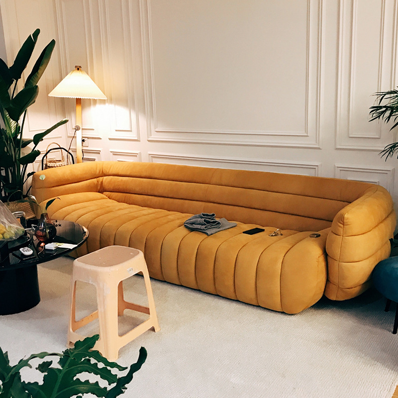 意大利baxte网红香蕉沙发 大小户型别墅客厅 直排异形 双三人沙发
