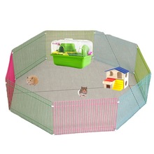 仓鼠金丝熊刺猬豚鼠小宠放风围栏大空间运动乐园玩具彩色围栏八片
