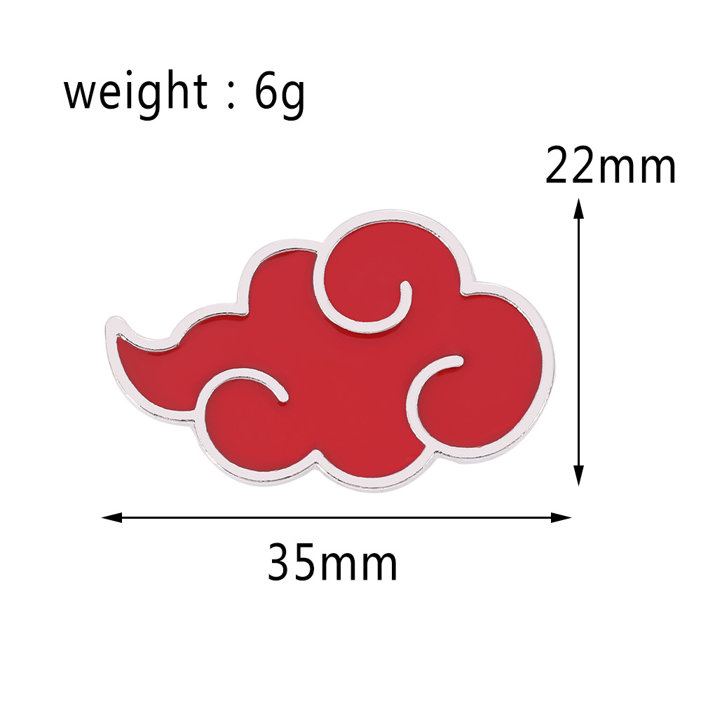 日本动漫周边饰品忍者晓组织红云时尚吊坠合金项链胸针 外贸