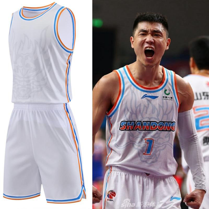 cba山东队篮球服套装男女生运动服比赛训练服学生背心队服班服定