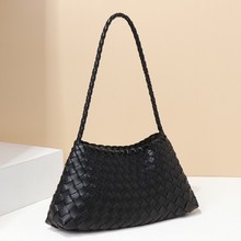跨境直播爆款女士单肩包纯手工编织包时尚手提菜篮子包复古子母包