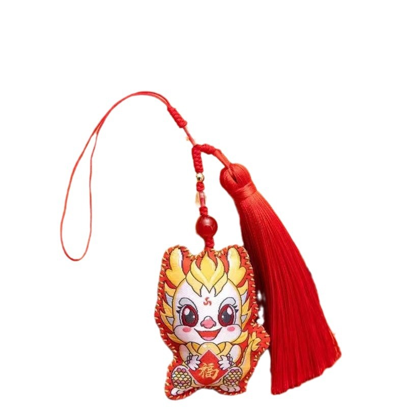 Guochao Dragon Year Sachet Material Xianglong Sending Blessing Perfume Bag New Year Gift Scenic Spot Cultural Creative Dragon Pendant Accessories Hand Gift