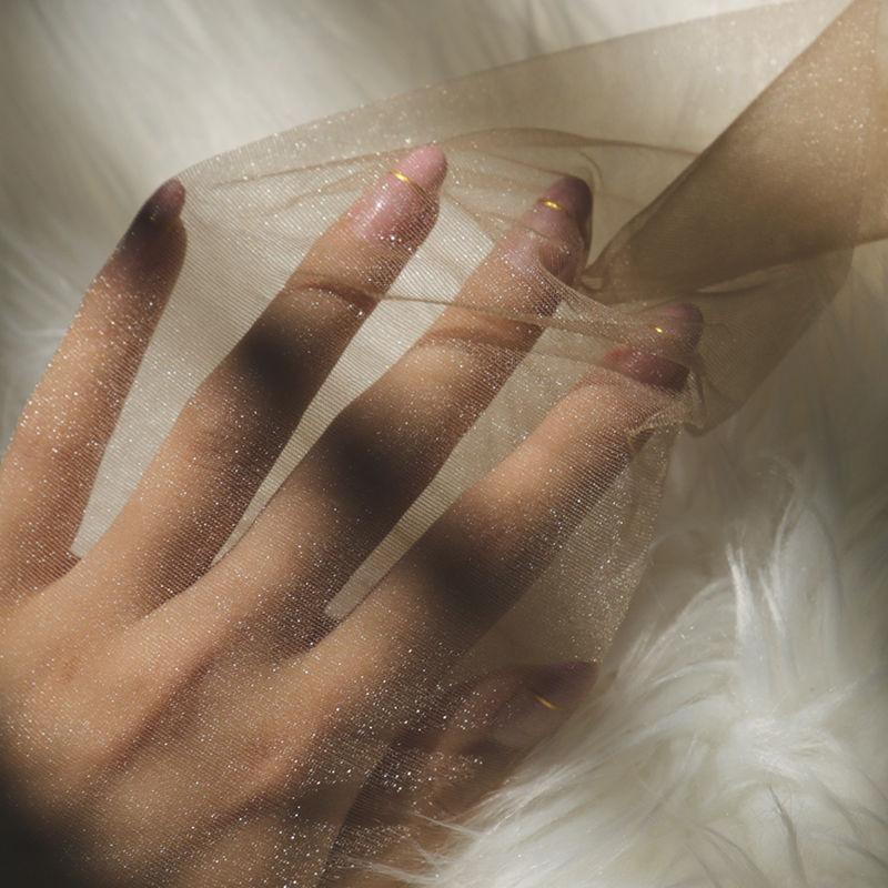 珠光油亮丝袜油光连裤袜加大闪光丝超薄情趣开档女亮丝性感黑丝