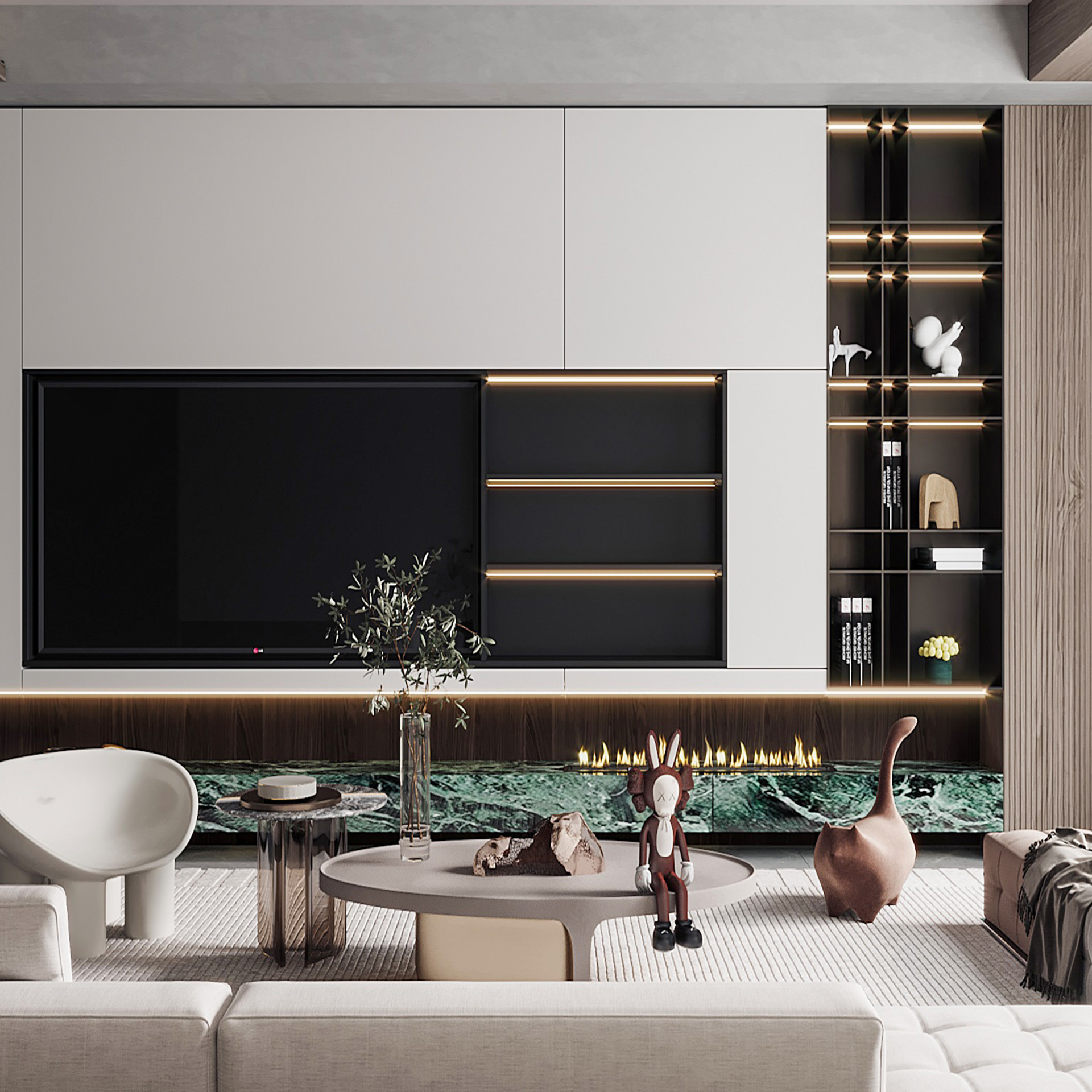 家用电视机背景墙嵌入装饰置物柜浴室304不锈钢壁龛成品金属隔板