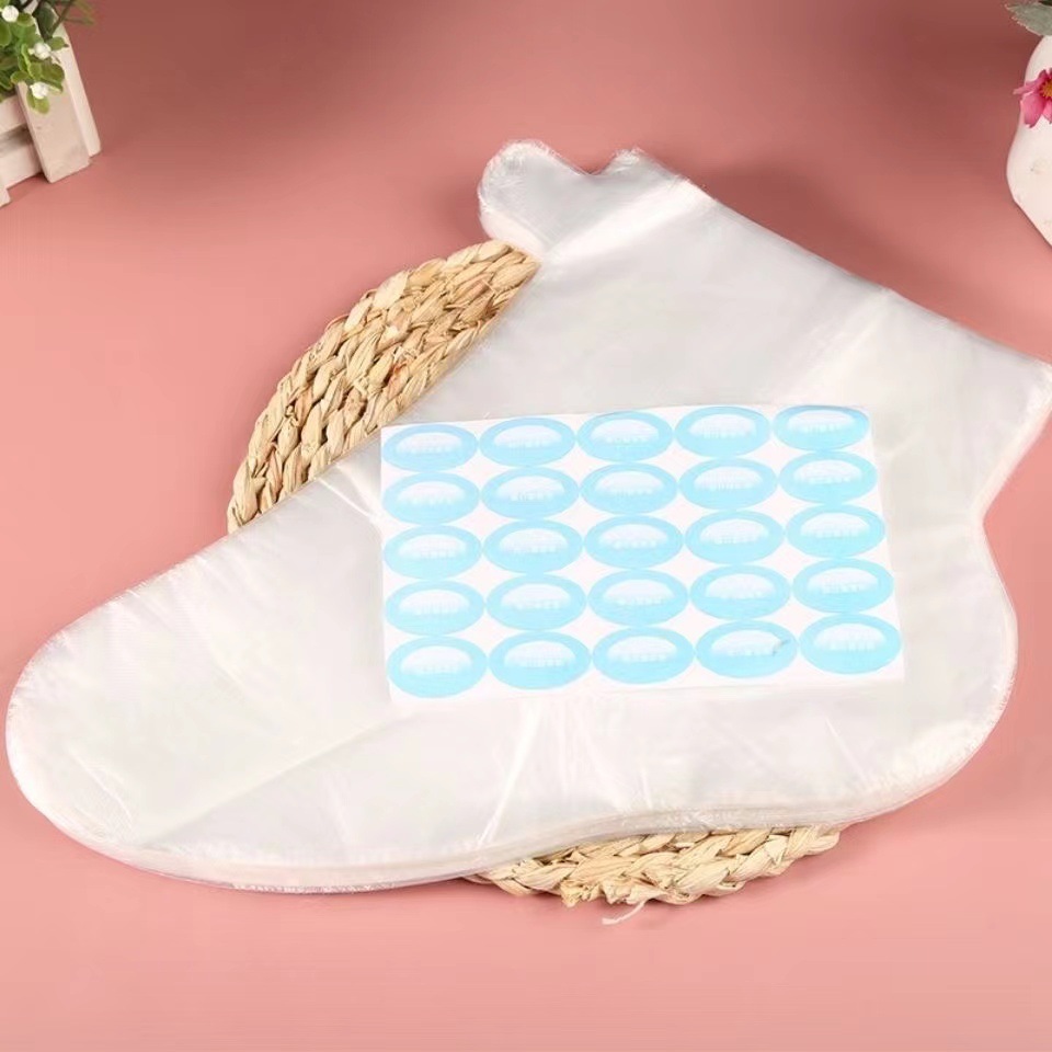 Disposable Foot Peeling Mask Socks Foot Mask Foot Massage Store Plastic Transparent Hand Mask Foot Film Cover Foot Bath Shoes PE Booties