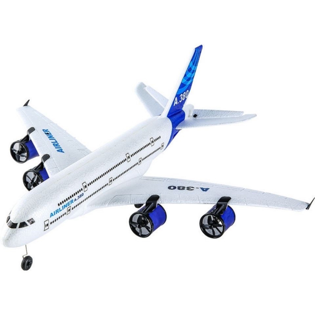 遥控飞机树脂飞机滑翔机a380遥控拼装白色电动客机模型飞机充电版
