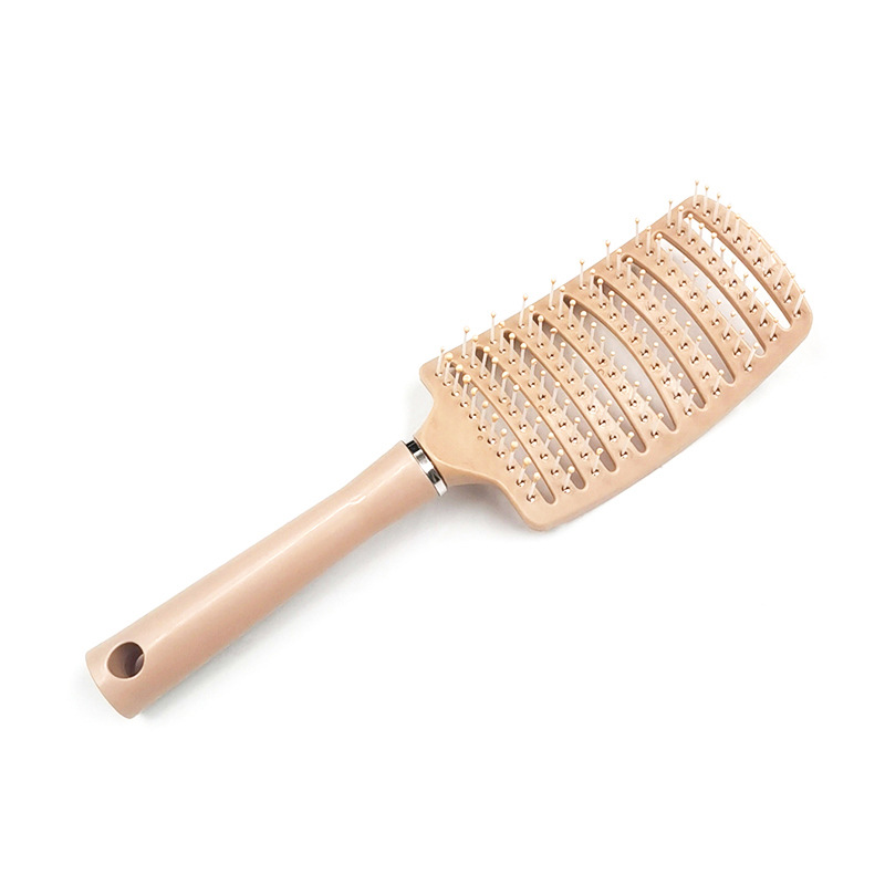 Macaron Large Curved Comb Skin Massage Comb High Skull Top Fluffy Comb Curly Hair Shape Comb Curved Nine Ribs Comb