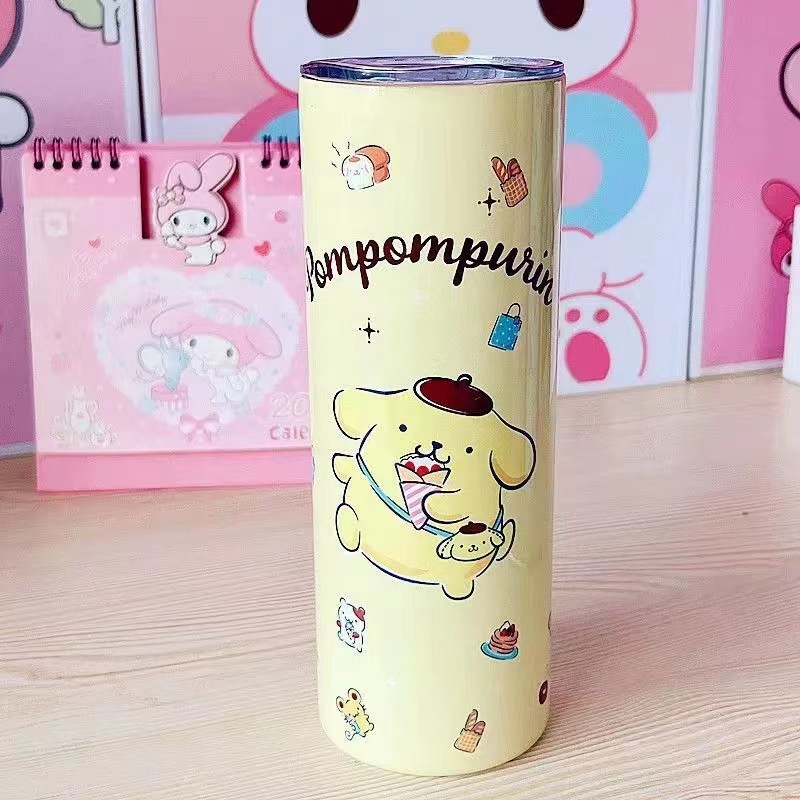 Cross-Border Cartoon Sanrio Pen Holder Direct Drink Cup with Straw Melody New Multi-Purpose Cute Portable Mini Cold and Hot