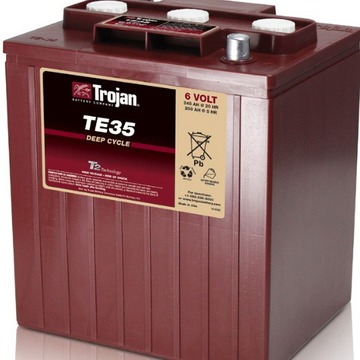 trojan邱健蓄电池l16h-ac 6v435ah高尔夫球车 观光车巡逻车设备用