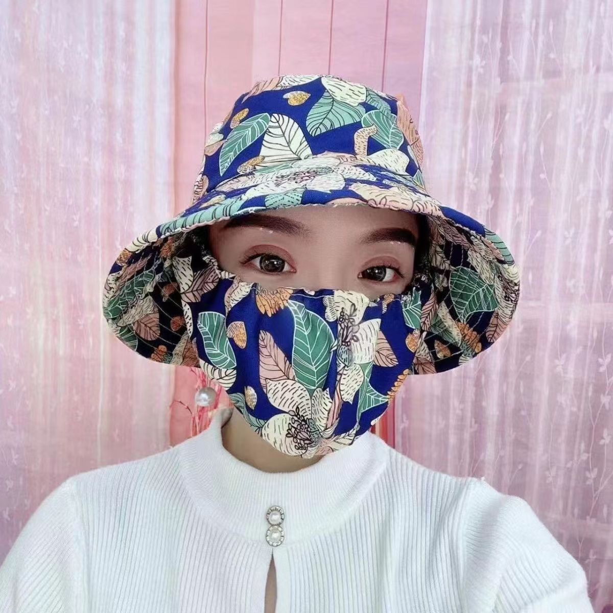 Advanced Fisherman Hat New Hat Mask Integrated Hat Sun Protection Mask Veil Summer Tea Picking Cycling New