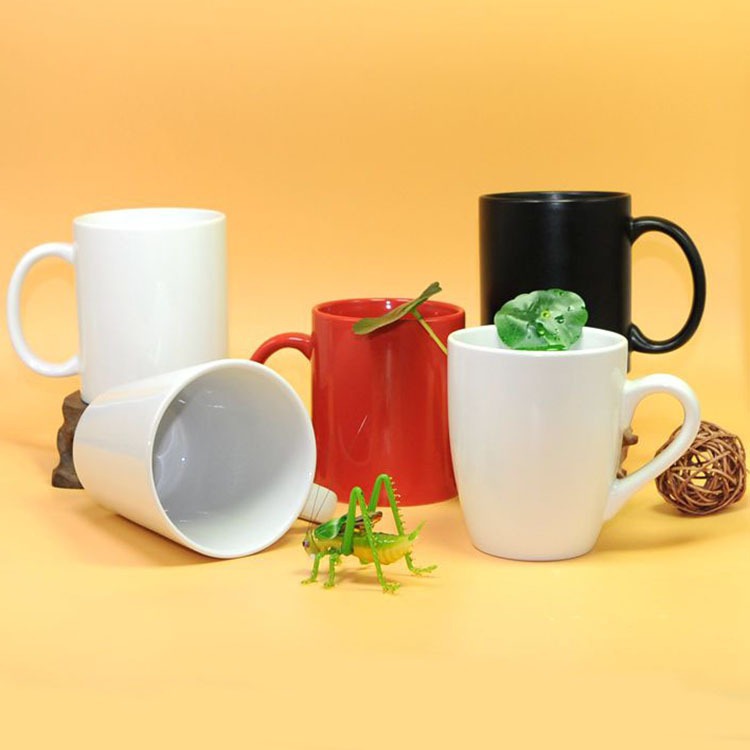 陶瓷马克杯定 制锥形腰鼓杯外贸广告logo 礼品简约出口咖啡色釉杯