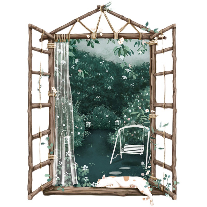 假窗户墙贴纸图片