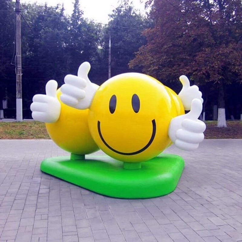表情包大型玻璃钢卡通雕塑公仔景观摆件ip形象吉祥物模型潮玩美陈