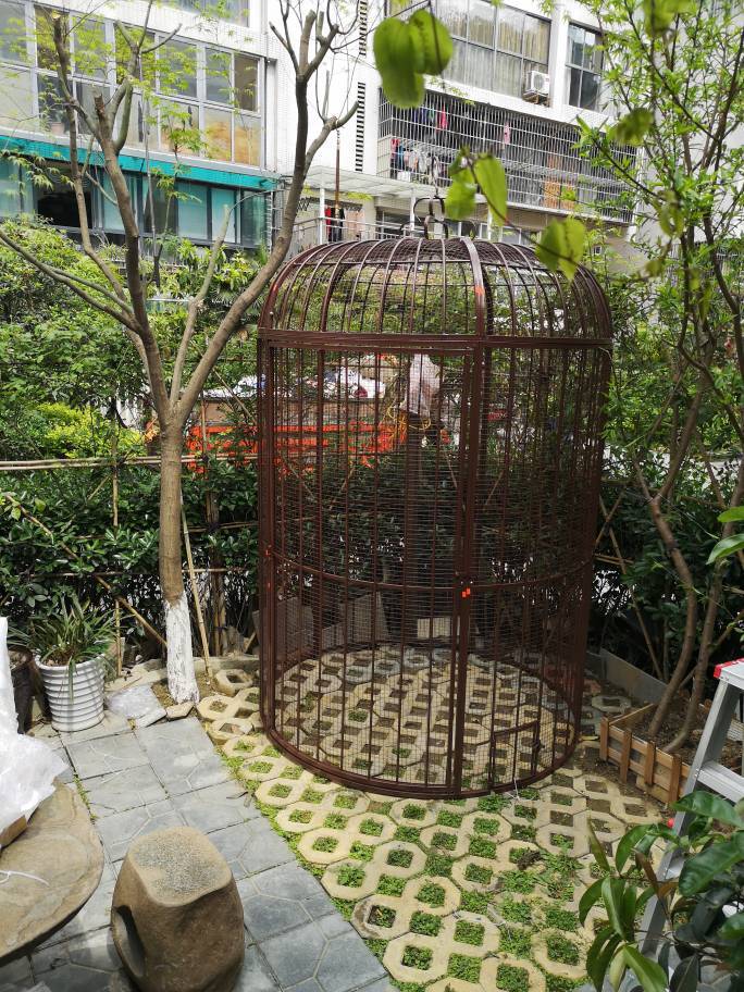 铁艺特大号鸟笼加网鹦鹉鸟笼户外大型超大巨型鸟笼装饰孔雀养鸟笼