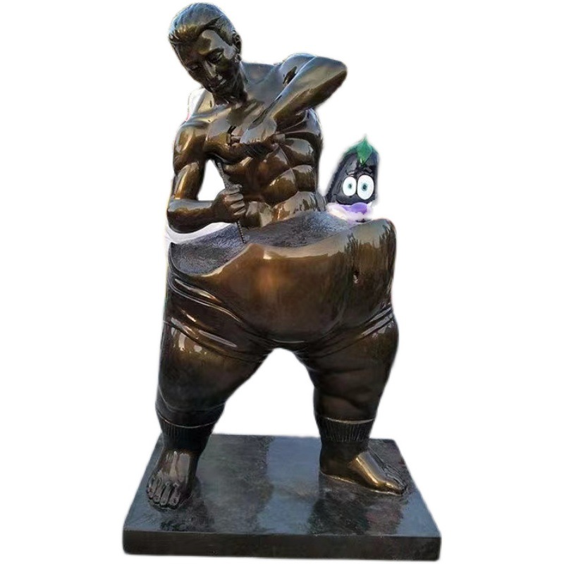 玻璃钢健身人物雕塑抽象健身房迎宾人像励志塑造自己树脂摆件模型