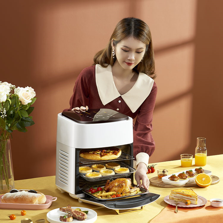 Air Fryer 15l Large Capacity Household Air Frying Oven Intelligent Visual Chips Machine Chicken Wings Deep Frying Pan Foreign Trade