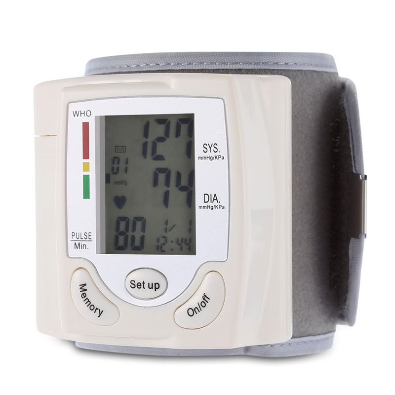Wrist Sphygmomanometer Factory Wholesale Smart Health Gift Home Blood Pressure Measuring Instrument Heart Rate Detection Ce FDA