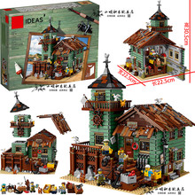 渔夫小屋渔屋21310拼装建筑中国积木成人高难度创意街景房子系列