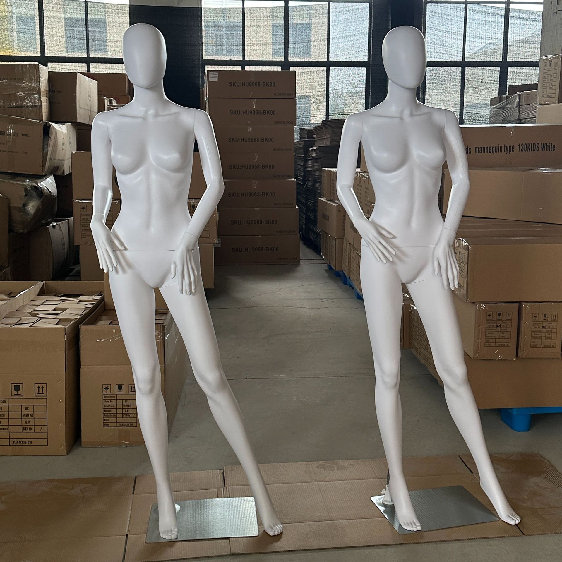 塑料模特白色人体模特女全身模特服装模特道具假人模特橱窗展示架