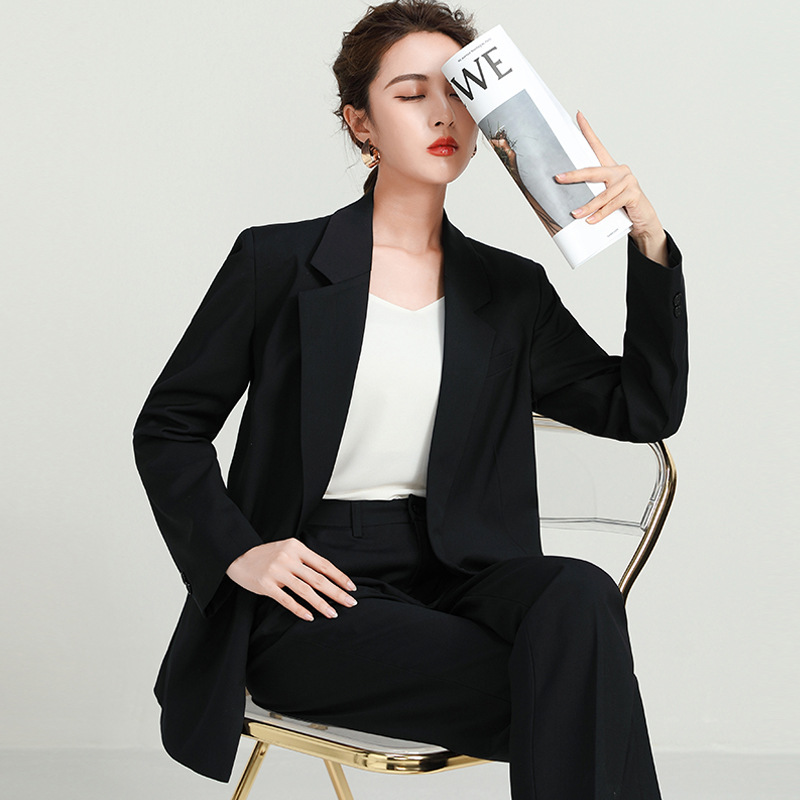 西装女套装2021秋冬学生职业上衣工作正装外套韩版休闲小西服小众