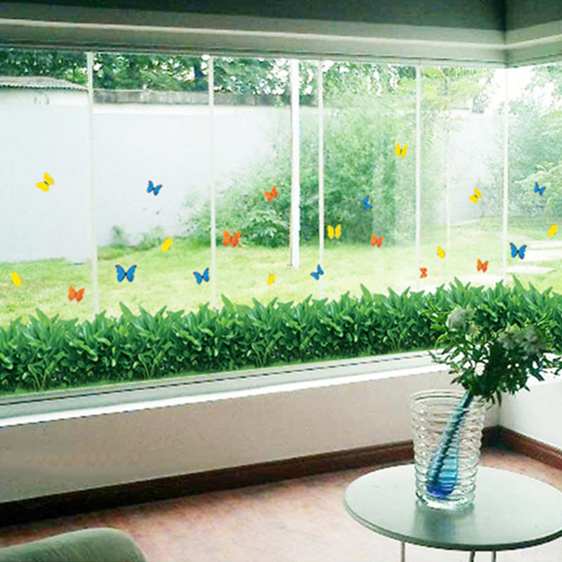 Wholesale Wall Sticker Skirting Line Wall Circumference Grass Decorative Painting Mirror Self-Adhesive Glass Sticker