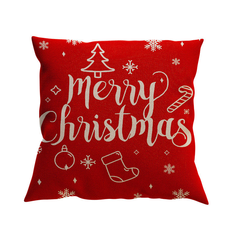 New Christmas Pillow Cover 23 Christmas Party Sofa Cushion Lumbar Pillow Home Decoration Holiday Cushion Decoration