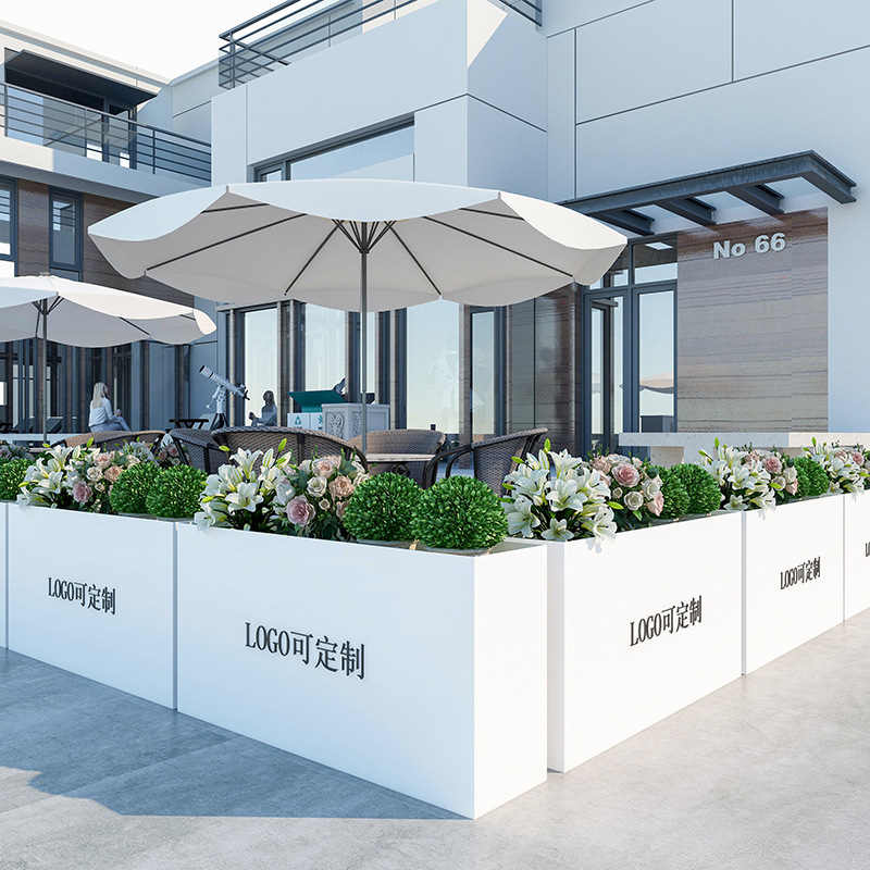 户外花箱外摆商业街售楼部广场隔断长方形花盆花坛花槽花架子批发