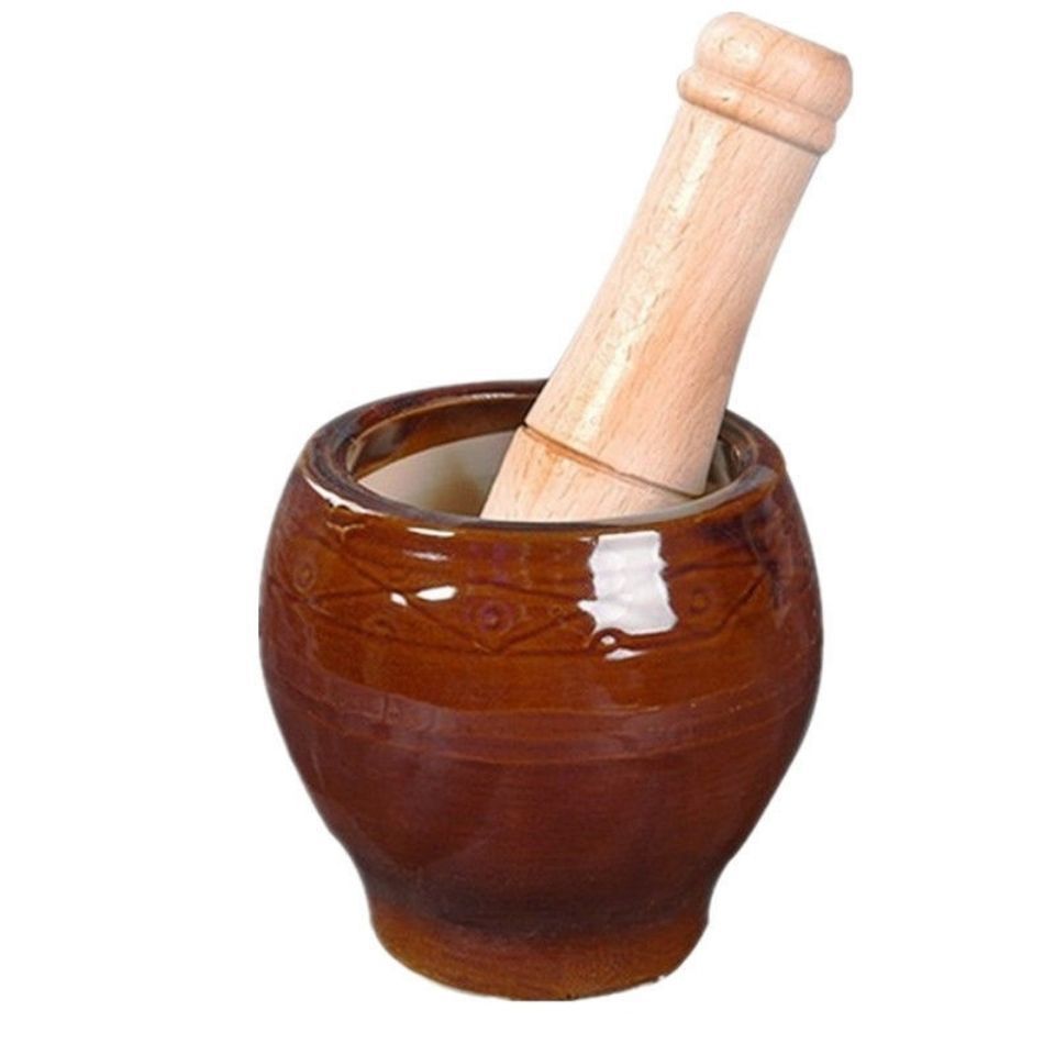 家用老式手工传统蒜臼捣碎器捣蒜器蒜蓉蒜泥器捣碎研磨擂椒研磨棒