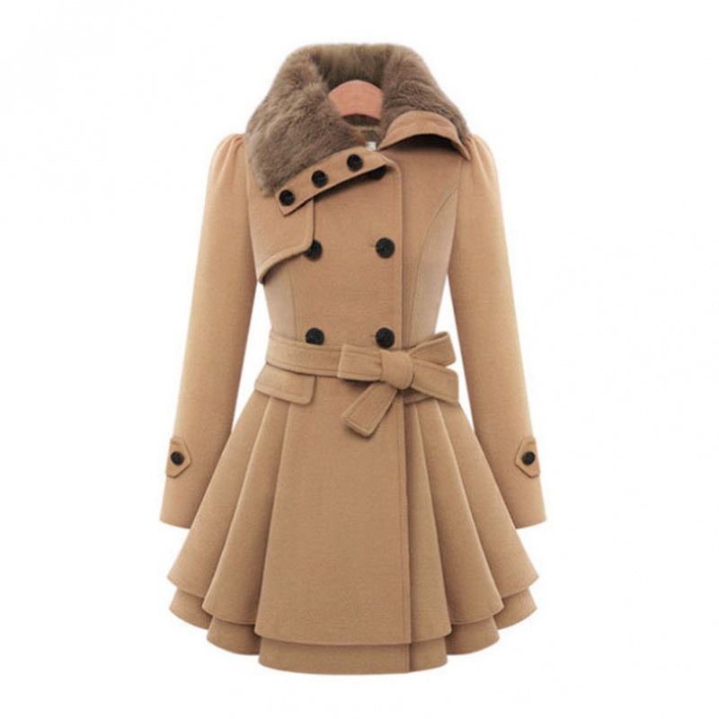 2020 ladies long winter jackets coat for women coats毛呢外套