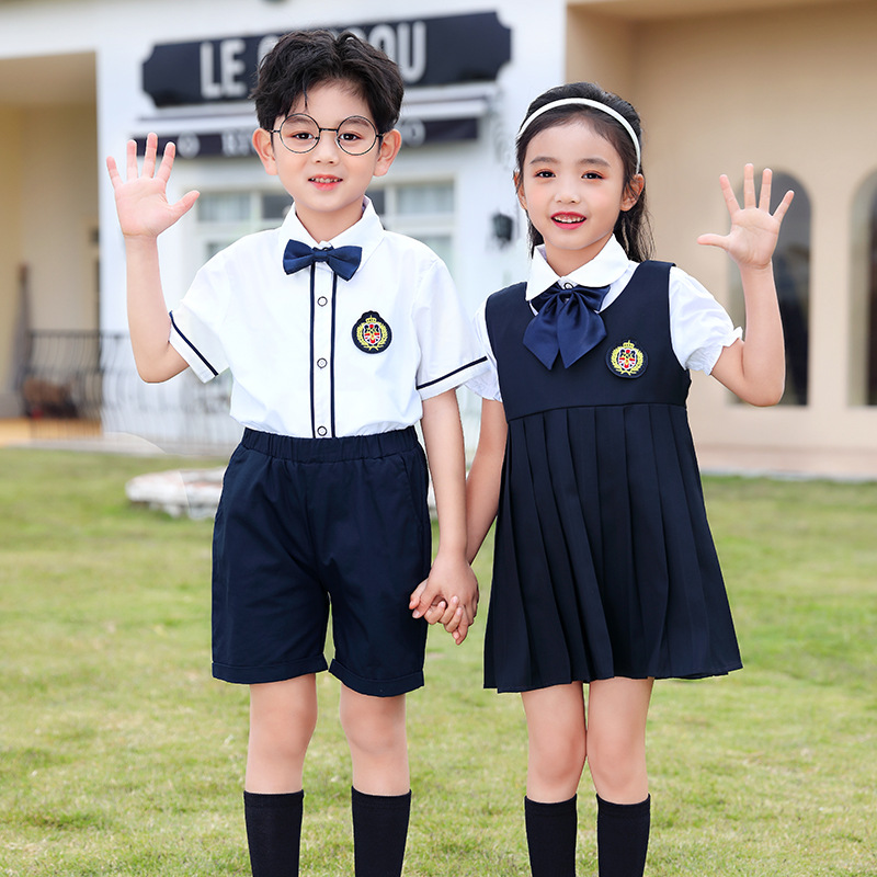 幼儿园园服夏装英伦学院风儿童校服套装小学生班服夏季毕业照服装
