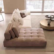 意式极简轻奢劳伦斯布艺沙发设计师大户型客厅别墅模块组合沙发