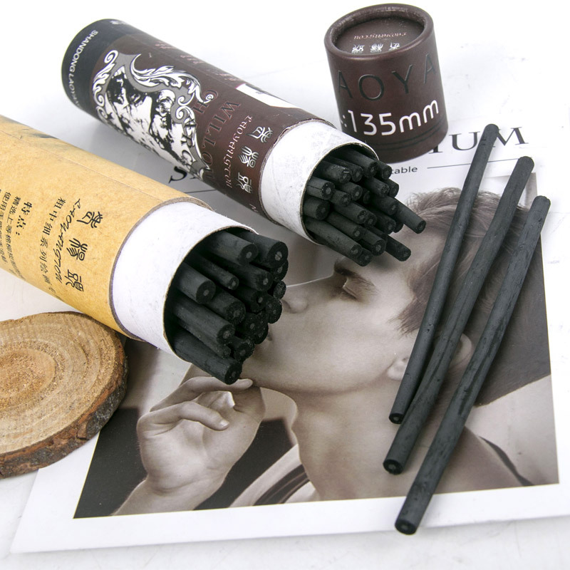 老杨头炭条棉柳木炭条素描绘画速写炭笔碳精条木炭笔碳条美术碳棒