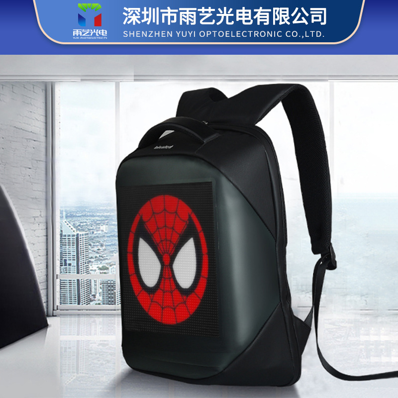 LED Display Backpack Screen Three-Generation Word-Moving Backpack LED Display Bag TikTok Stall Advertising Bag Cross-Border Delivery