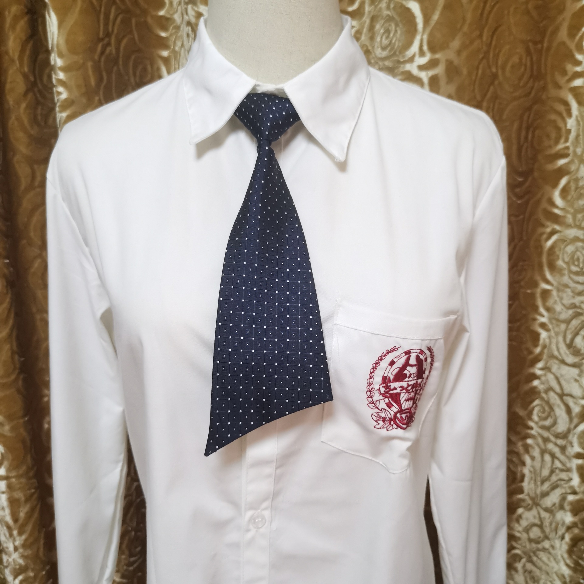 宋小侠女士领花衬衣领小领带衬衫银行领结条纹装饰职业工装蝴蝶结