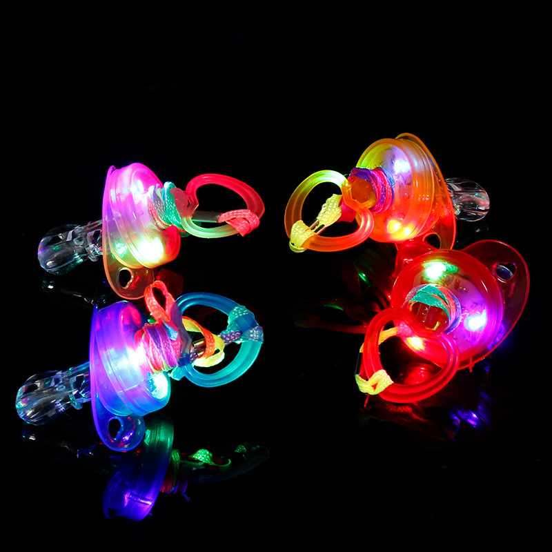 Children's Flash Nipple LED Flashing Lamp Disco Nightclub Bar Whistle Light Nipple Toy Whistle Luminous Nipple