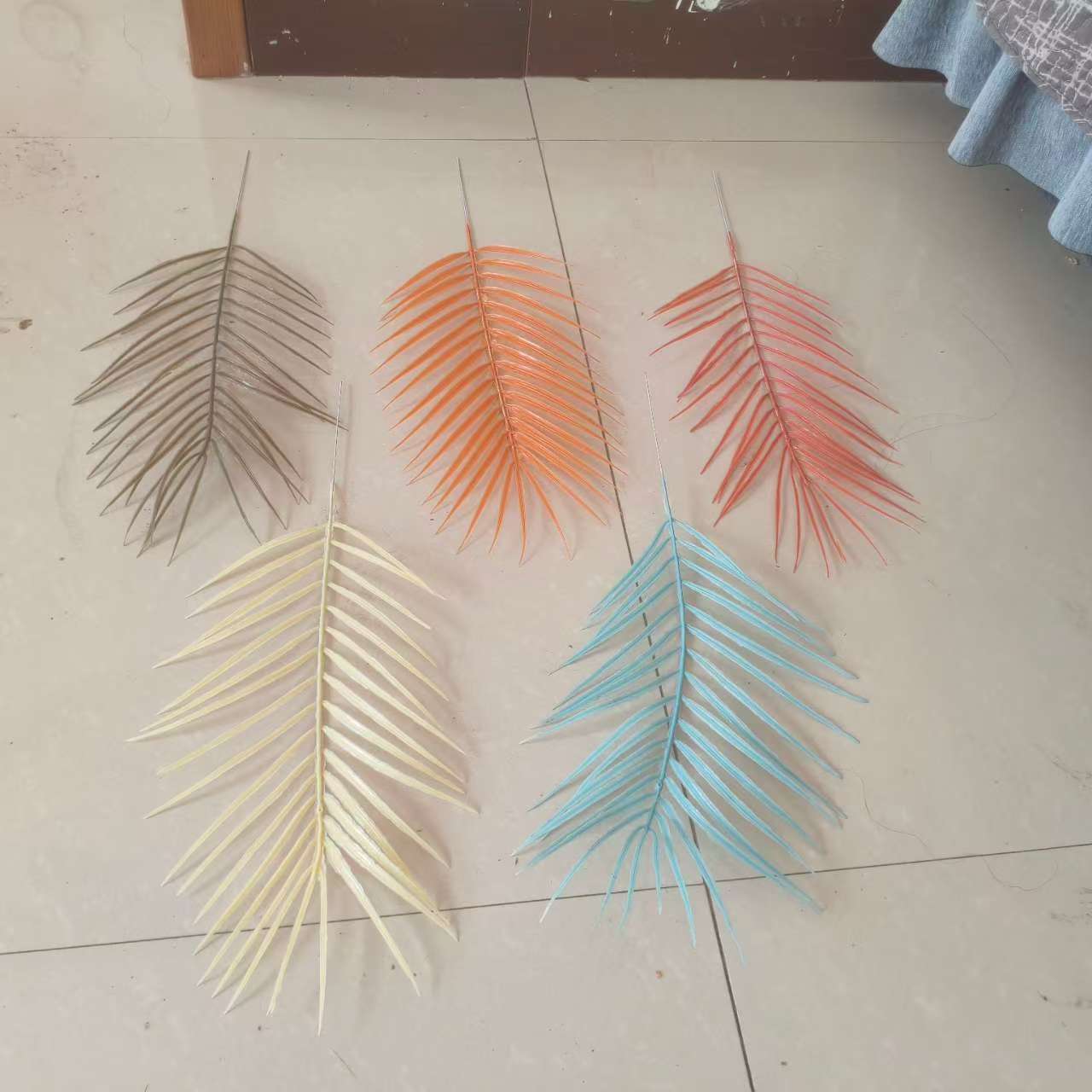 仿真花墙网红墙彩色散尾叶搭配材料风格轻奢家居装饰婚庆布景摆件