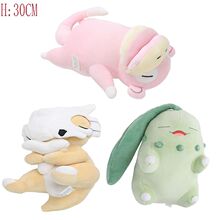 9 styles Pokemon Sleeping Cubone Chikorita Slowpoke Plush