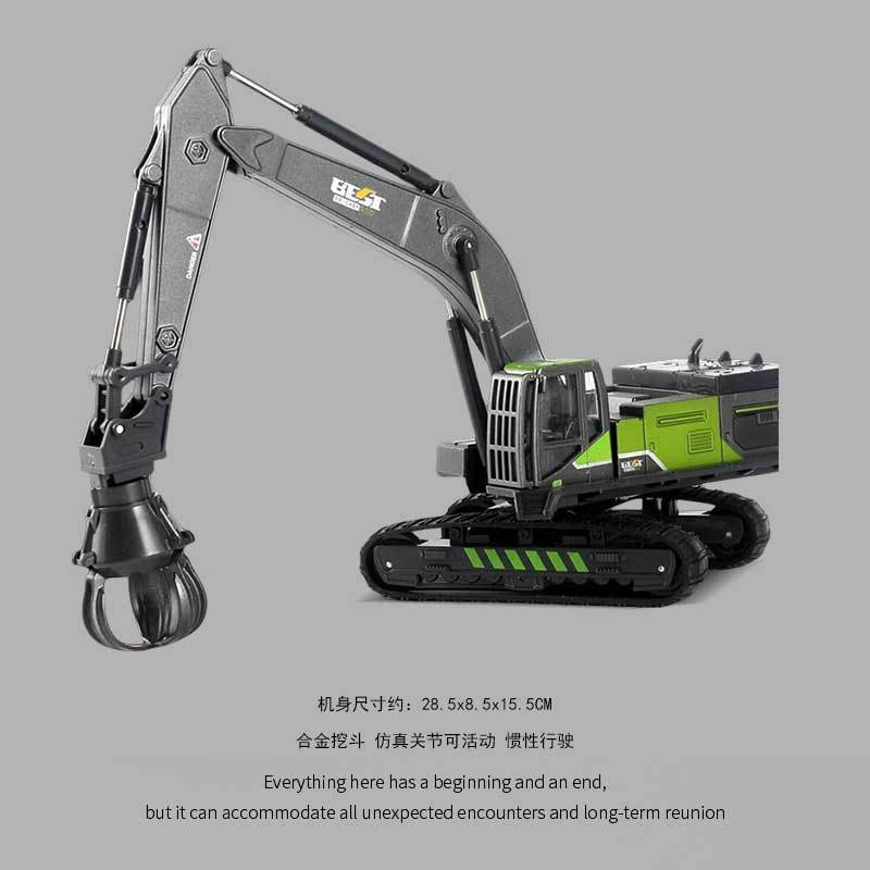 跨境惯性合金工程车男孩挖掘机搅拌车油罐车卡车推土机玩具3-6岁2