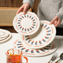 ins风创意隔热垫碗盘垫家用餐桌垫防烫碗垫茶杯垫日式印花砂锅垫