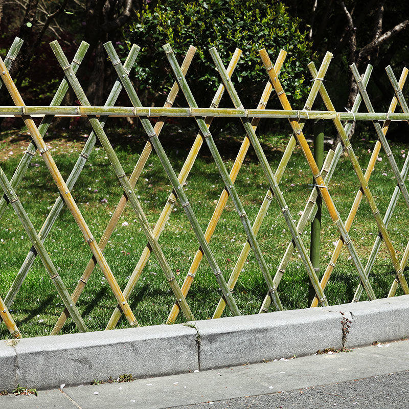 花园装饰伸缩竹篱笆竹片户外公园庭院栅栏围墙围栏护栏爬藤架竹竿
