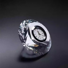 K9人造水晶钻石钟表定制 小号时钟订做 公司周年庆送员工实用礼品