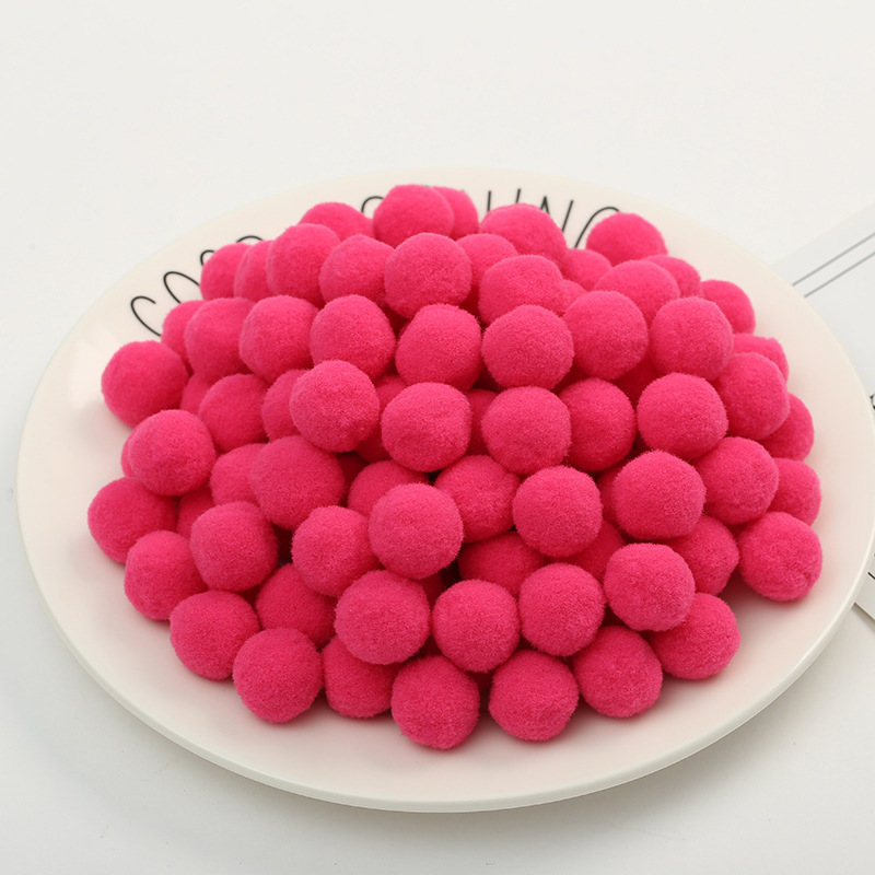 Spot High Elastic Fur Ball Wholesale Color Size Polyester Pompons DIY Accessories Handmade Toys Hairy Ball