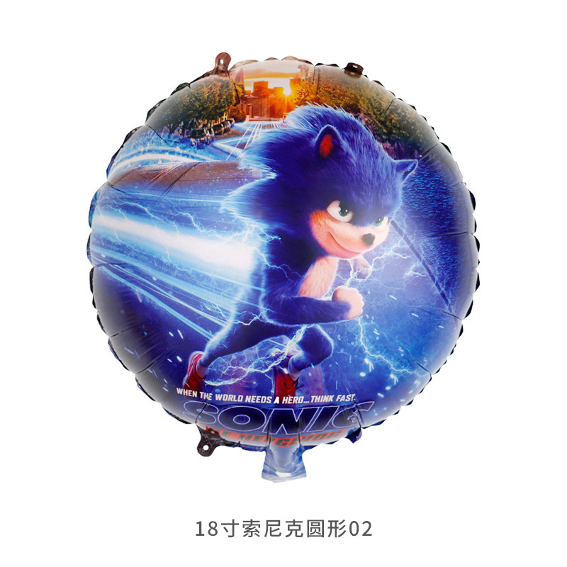 Amazon New Sonic Hedgehog Shape Sonic the Hedgehog Sonic Birthday Party Suit Aluminum Balloon